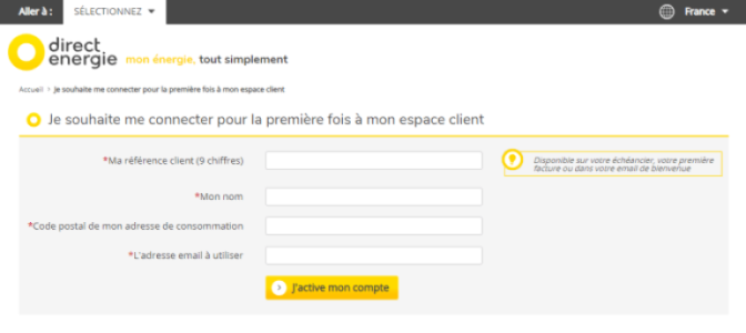 Comment créer son compte client Direct Energie