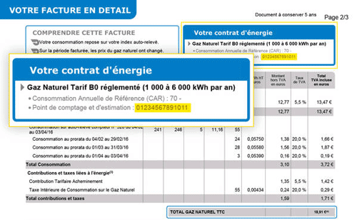 Facture Total Direct Energie PCE
